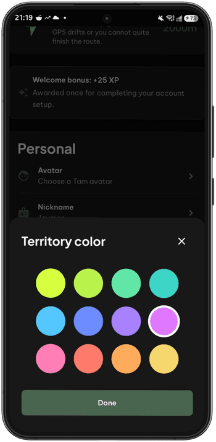 Tam territory colour picker
